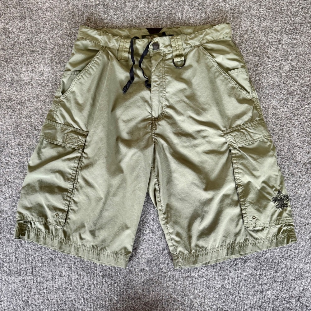 Boy Scouts of America Mens Cargo Shorts Small Green‎ Uniform Outdoor Hiking BSA
